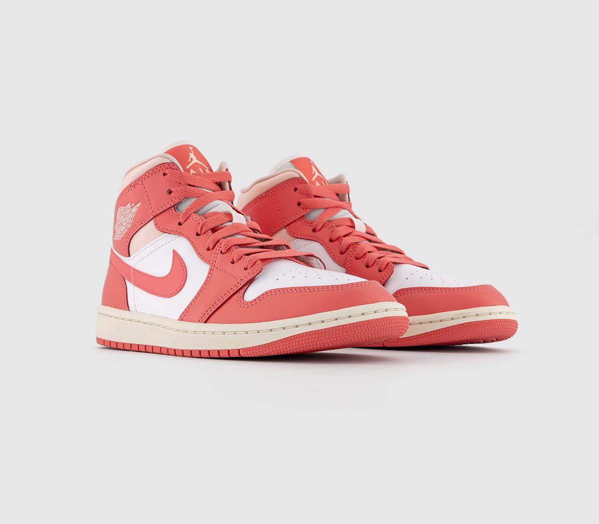 Jordan Air Jordan 1 Mid Trainers White Sea Coral Atmosphere Sail ...