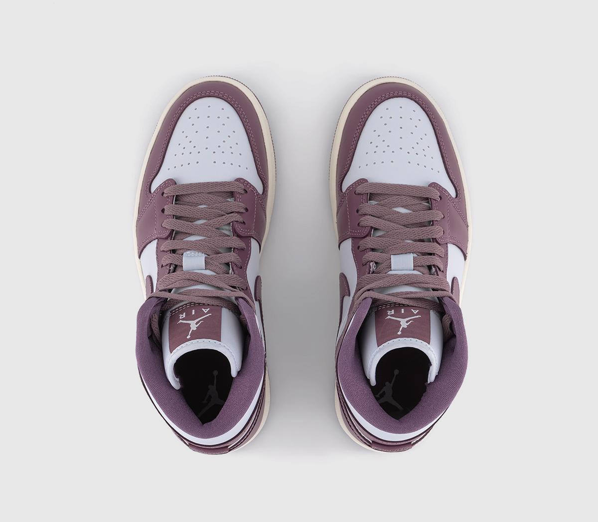 JordanAir Jordan 1 Mid TrainersPure Platinum Sky J Mauve Sail