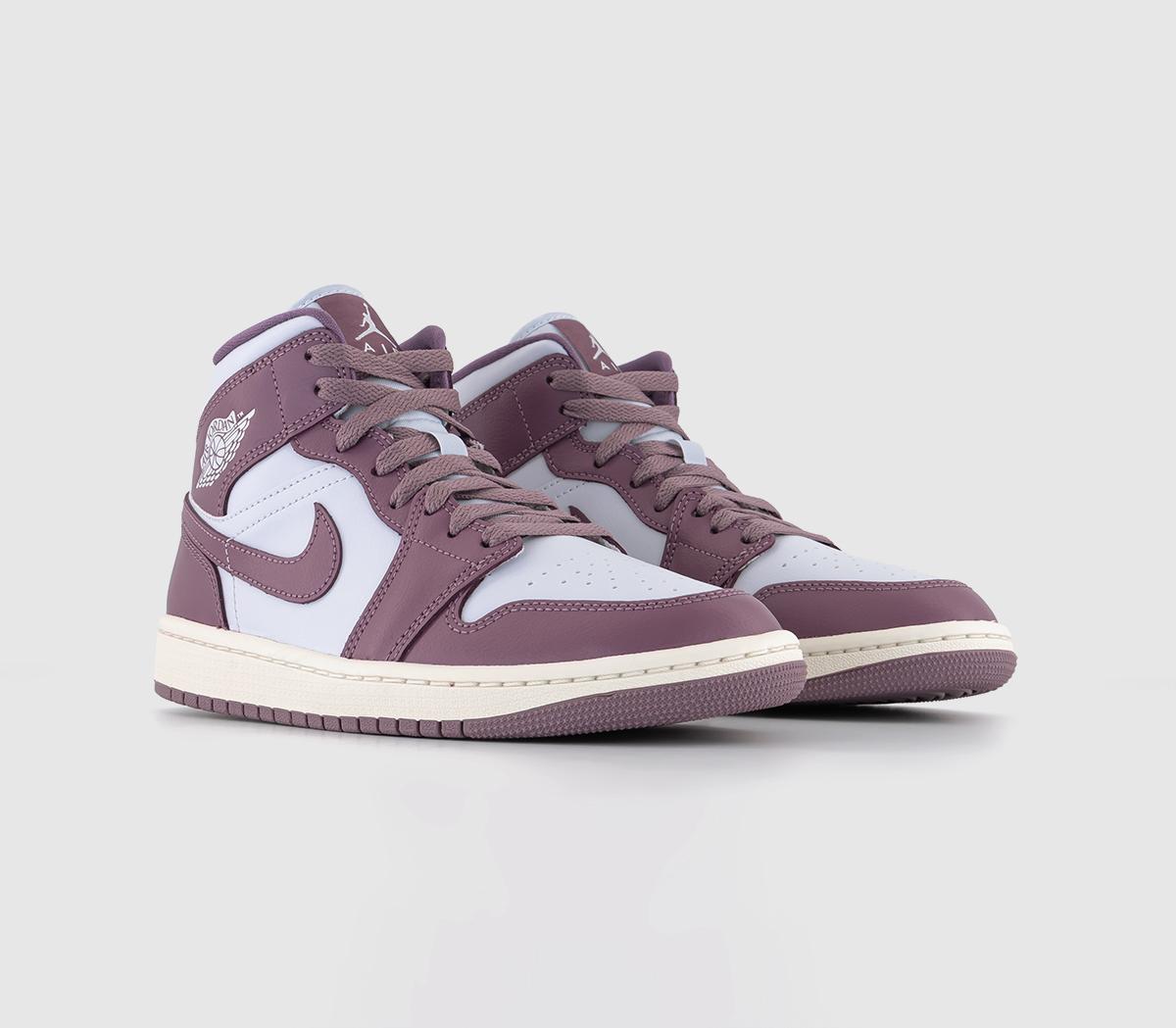 JordanAir Jordan 1 Mid TrainersPure Platinum Sky J Mauve Sail