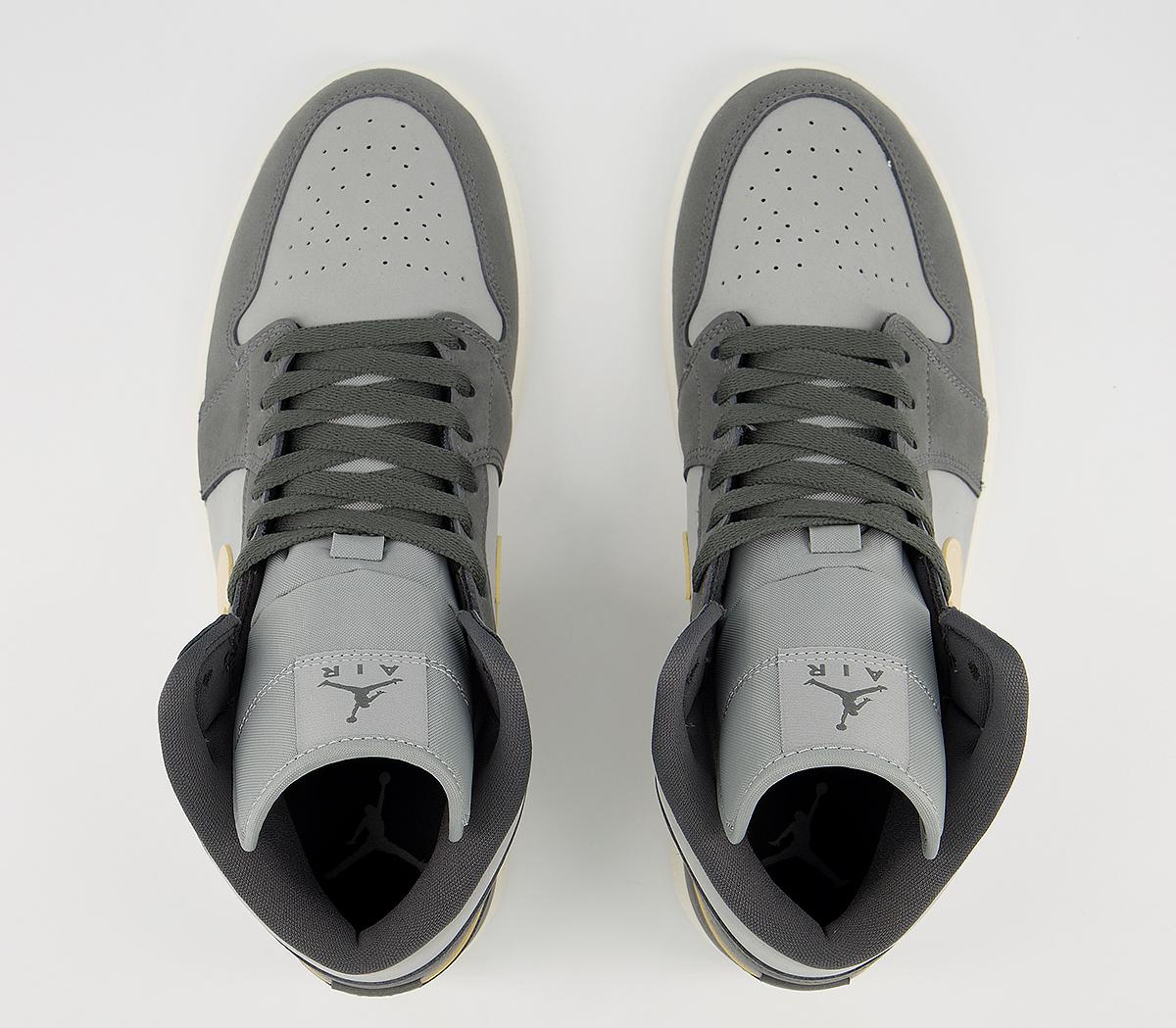 air jordan 1 mid iron grey white onyx light smoke grey