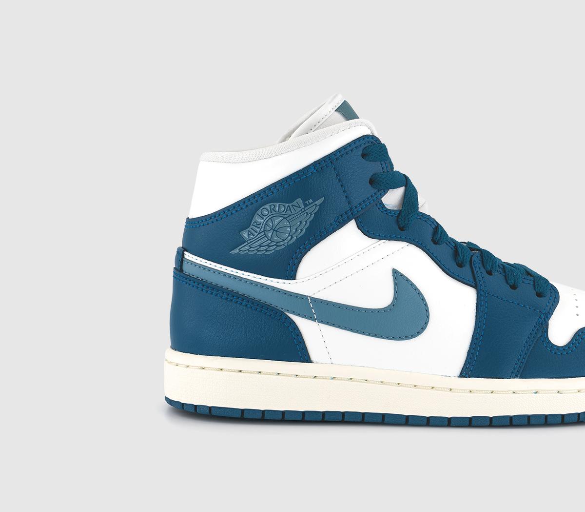 Jordan Air Jordan 1 Mid Trainers Sky Frozen Blue Ozone Blue Sail - Air ...