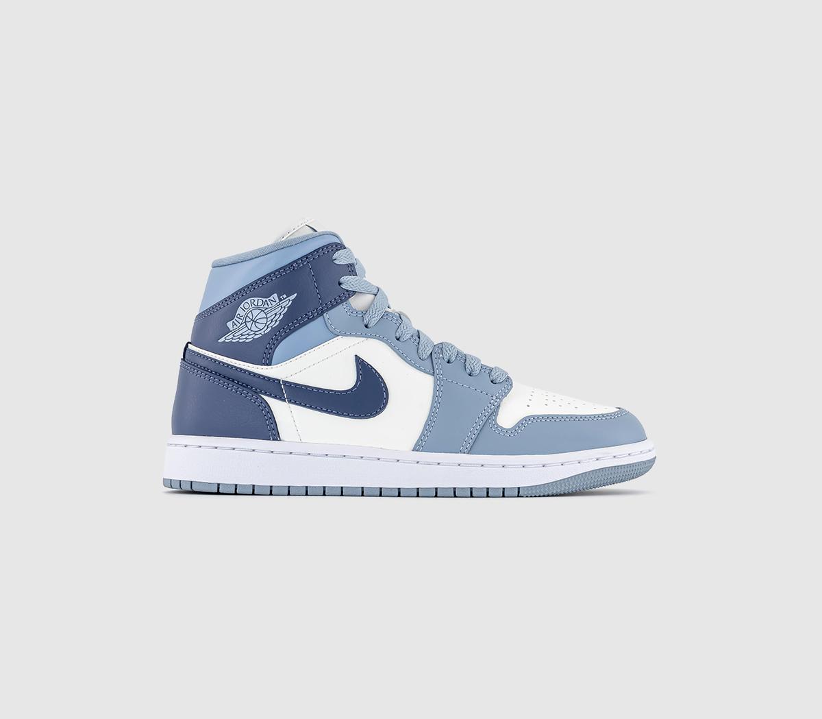 Air 1 Mid Trainers Sail Diffused Blue Grey White