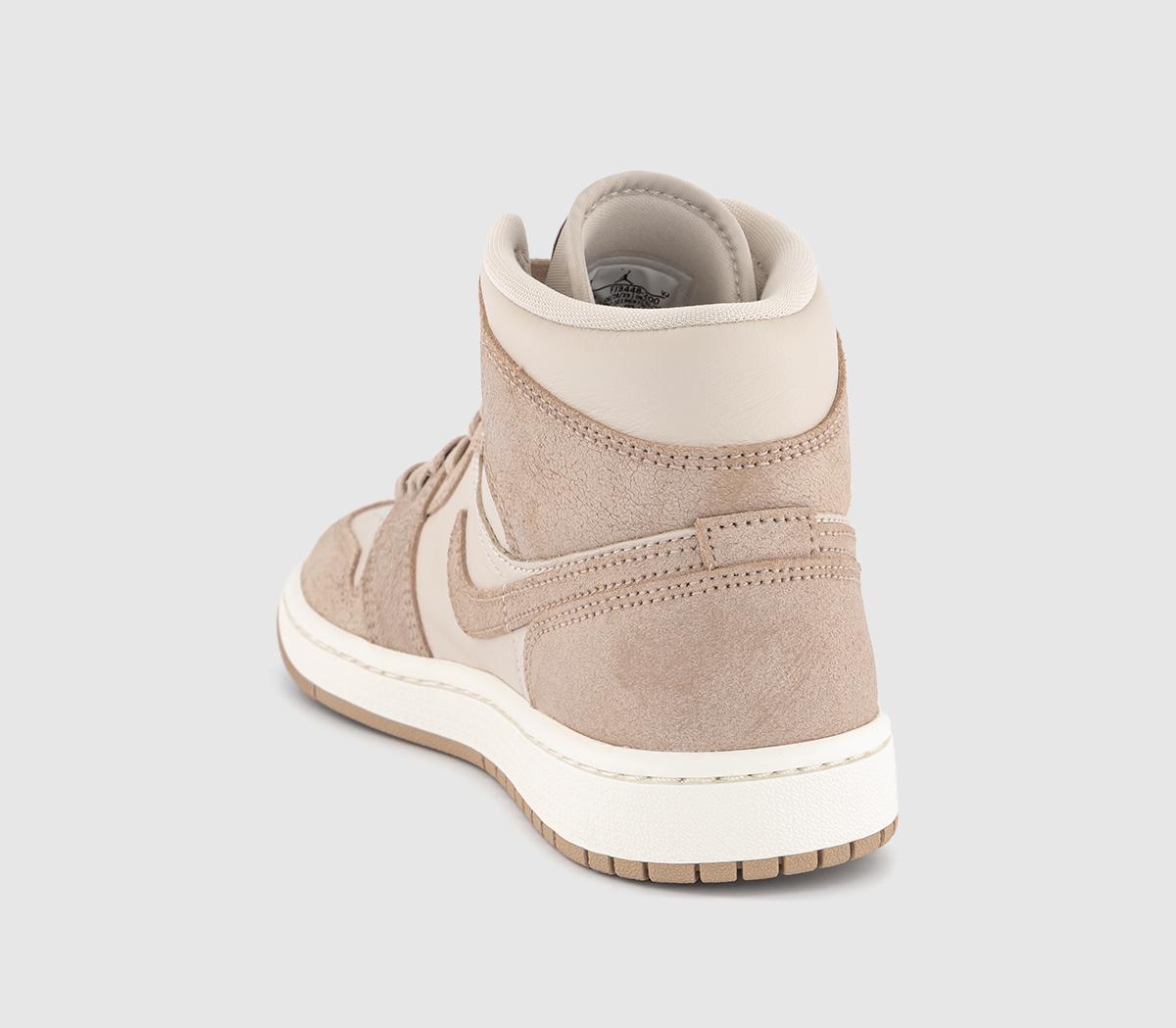 JordanAir Jordan 1 Mid Trainers JordanAir Jordan 1 Mid Trainers Legend Light Brown Legend Mid Brown Sail