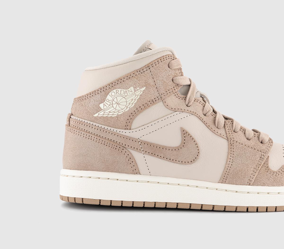 JordanAir Jordan 1 Mid Trainers JordanAir Jordan 1 Mid Trainers Legend Light Brown Legend Mid Brown Sail