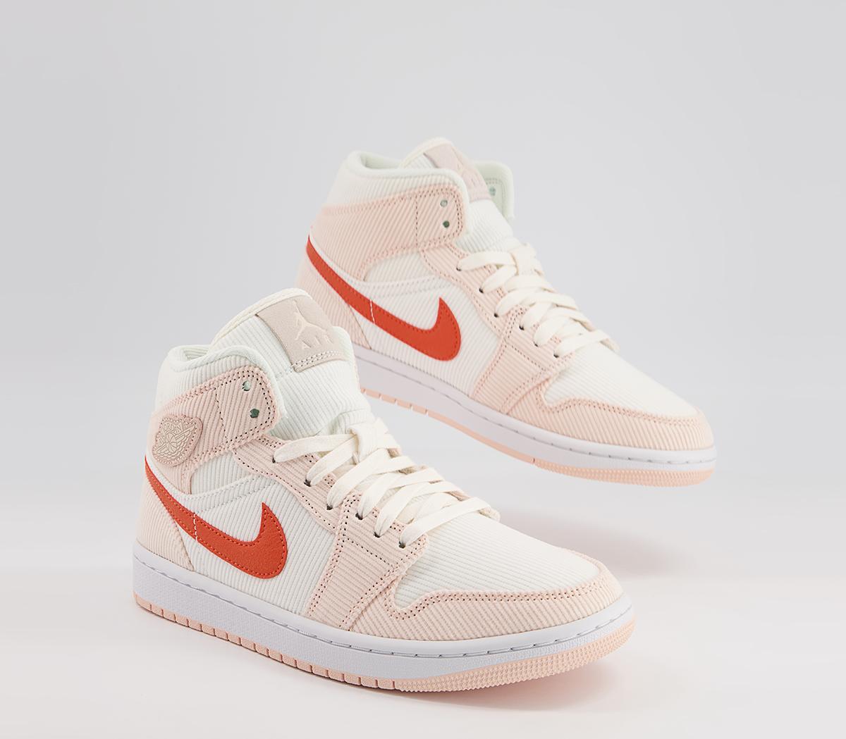 jordan 1 mid se sail orange quartz