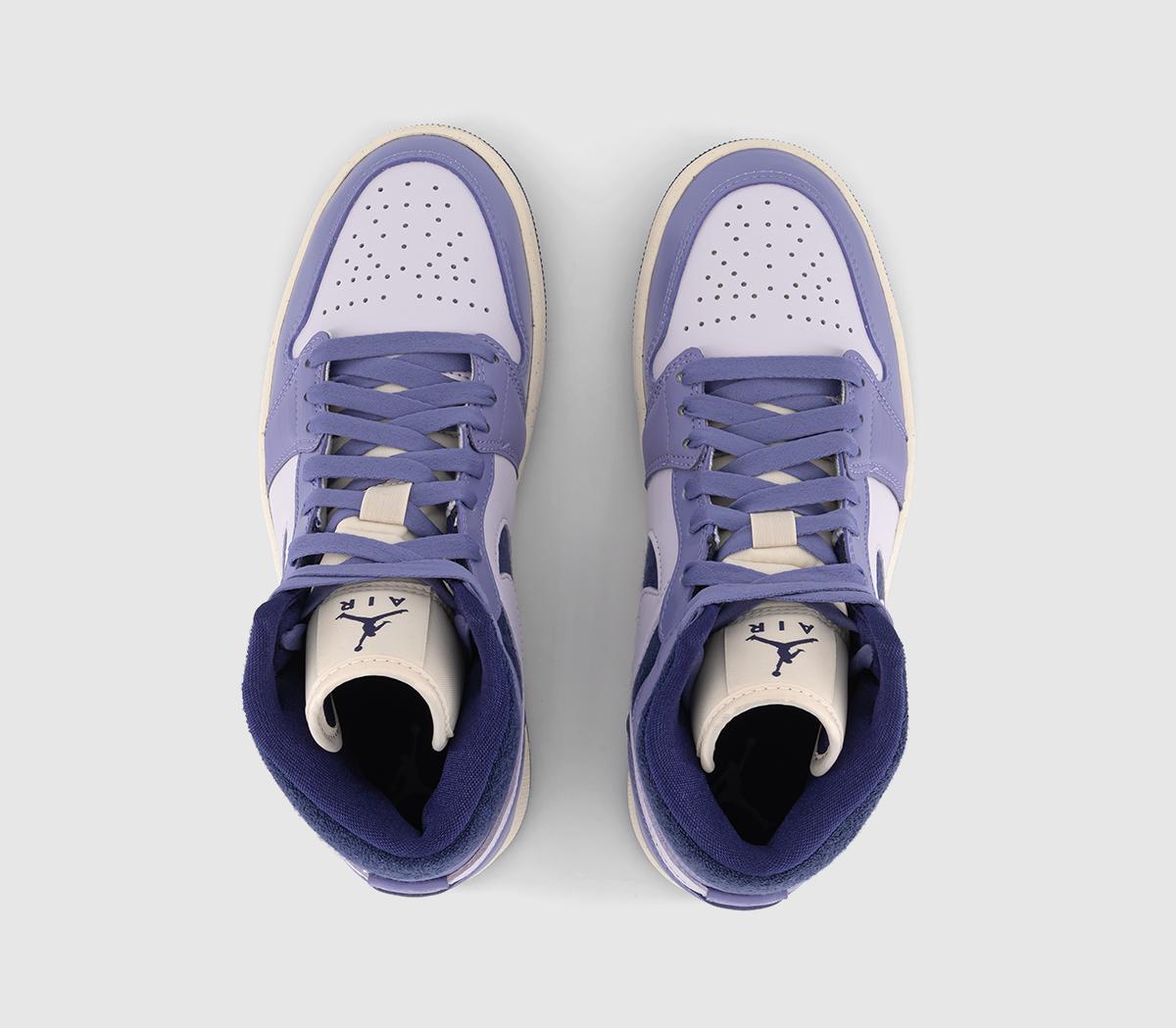 JordanAir Jordan 1 Mid TrainersSky Light Purple Barely Grape Guava Ice