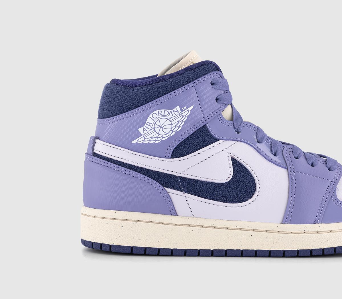 Jordan Air Jordan 1 Mid Trainers Sky Light Purple Barely Grape Guava ...