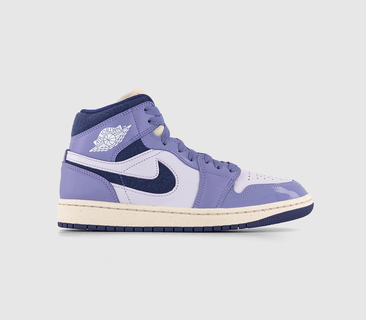 Jordan Air Jordan 1 Mid Trainers Sky Light Purple Barely Grape Guava Ice Men s Trainers