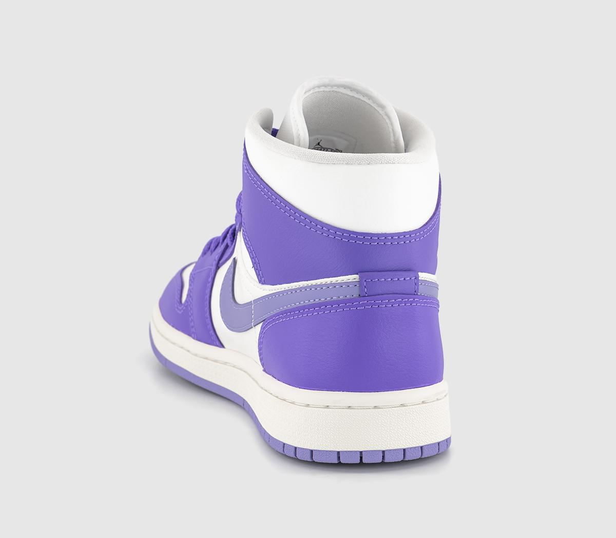 Jordan Air Jordan 1 Mid Trainers Action Grape Sky Light Purple Sail ...