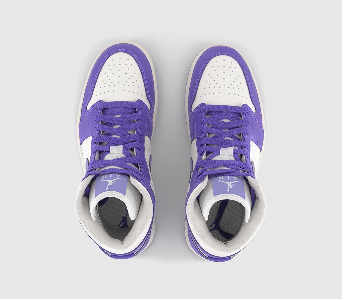 JordanAir Jordan 1 Mid Trainers Action Grape Sky Light Purple Sail