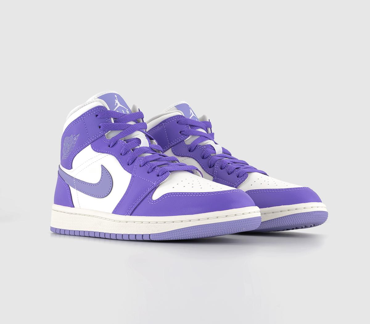 JordanAir Jordan 1 Mid Trainers Action Grape Sky Light Purple Sail