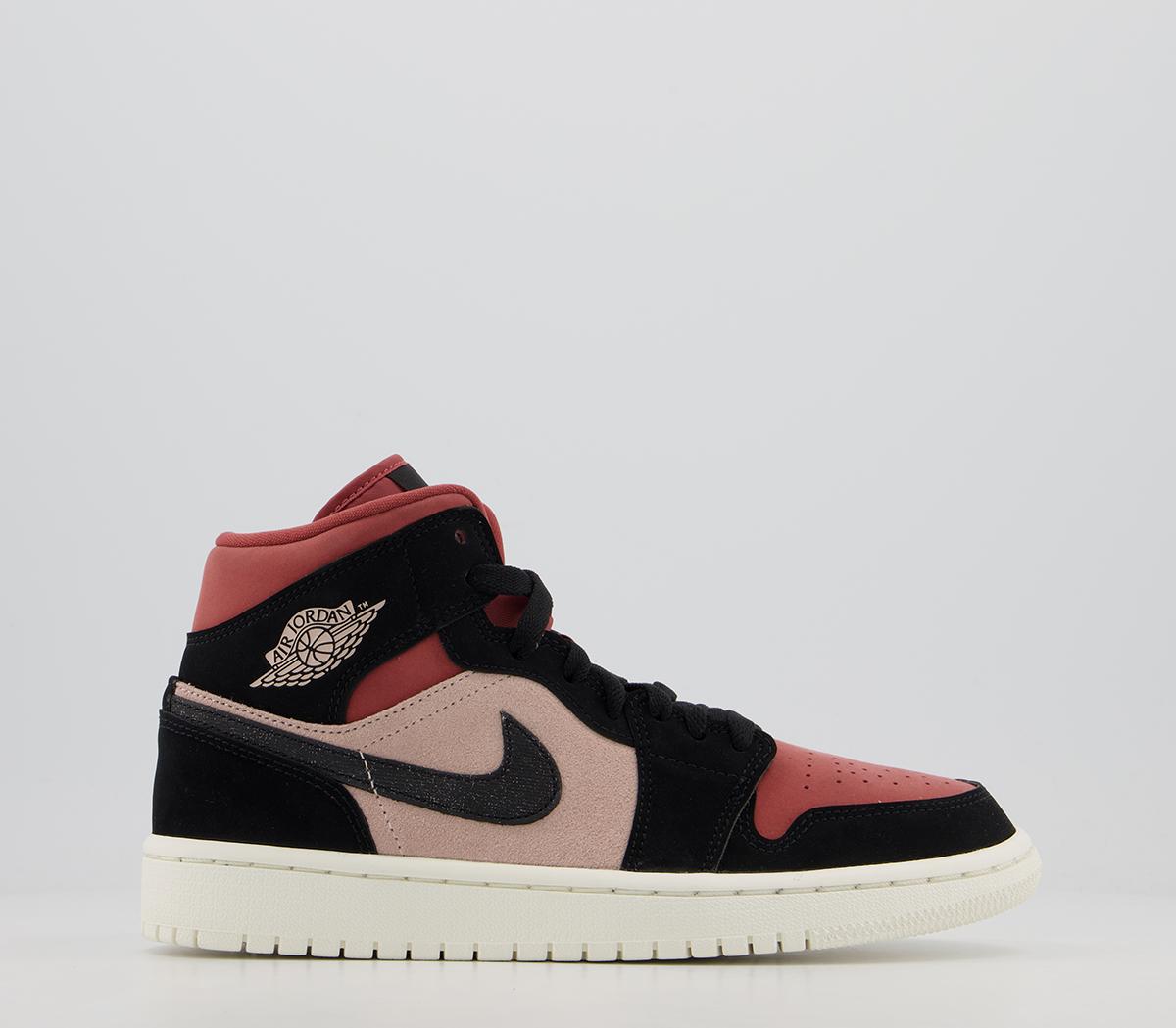 air jordan 1 mid particle beige canyon rust sail black