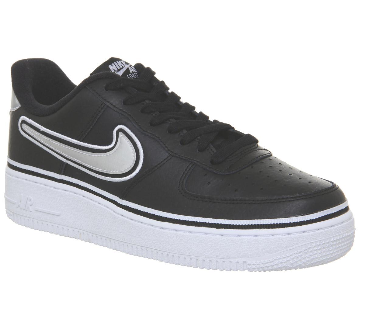 af1 black with white sole