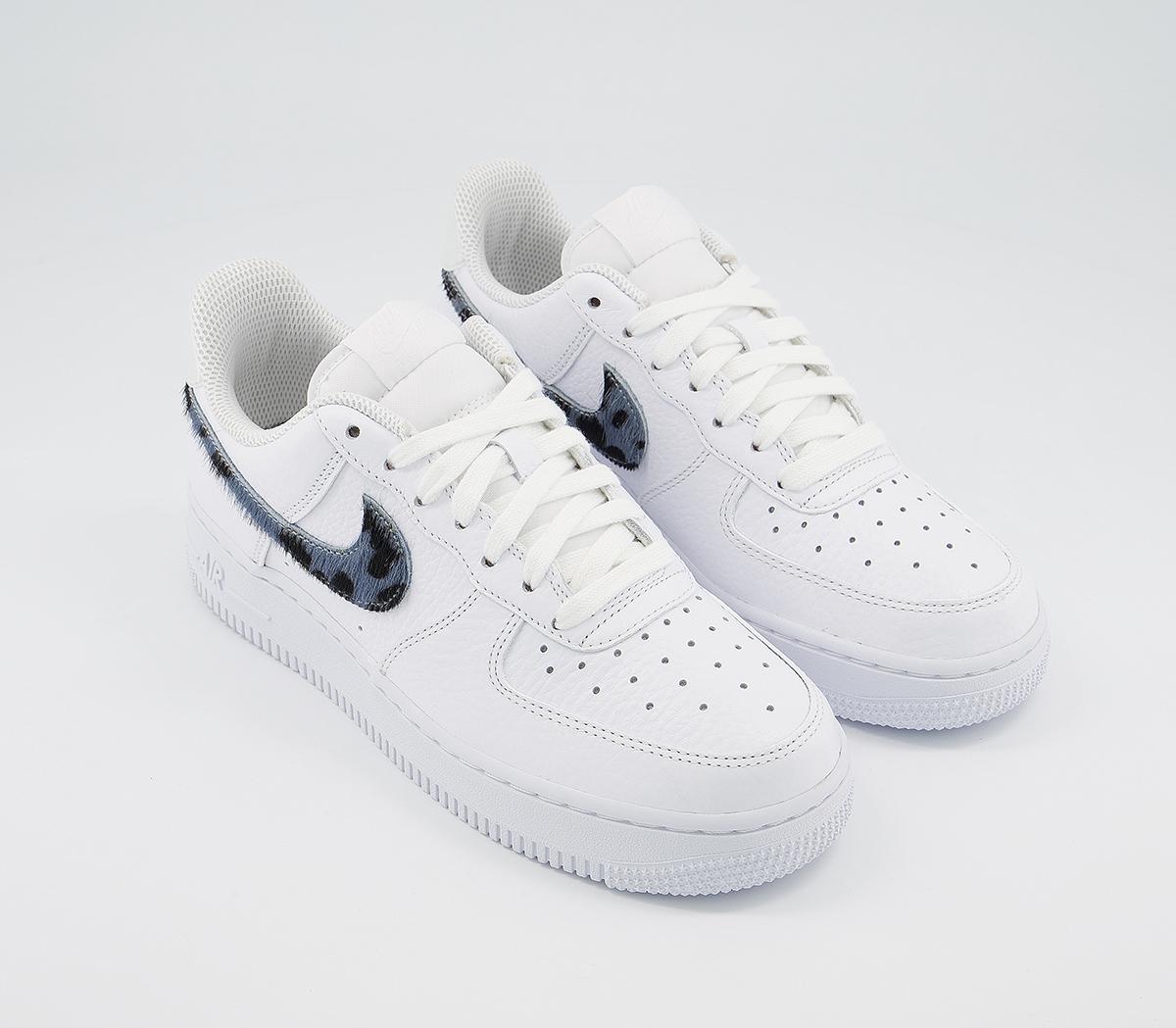 Nike Air Force 1 Lv8 Trainers White Midnight Navy Silver Snake - Unisex ...