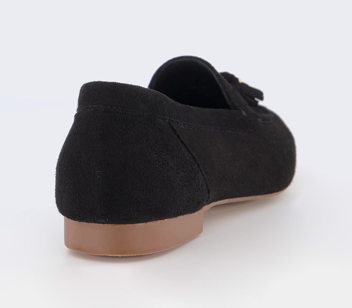OFFICE Retro Tassel Loafers Black Suede Women’s Loafers