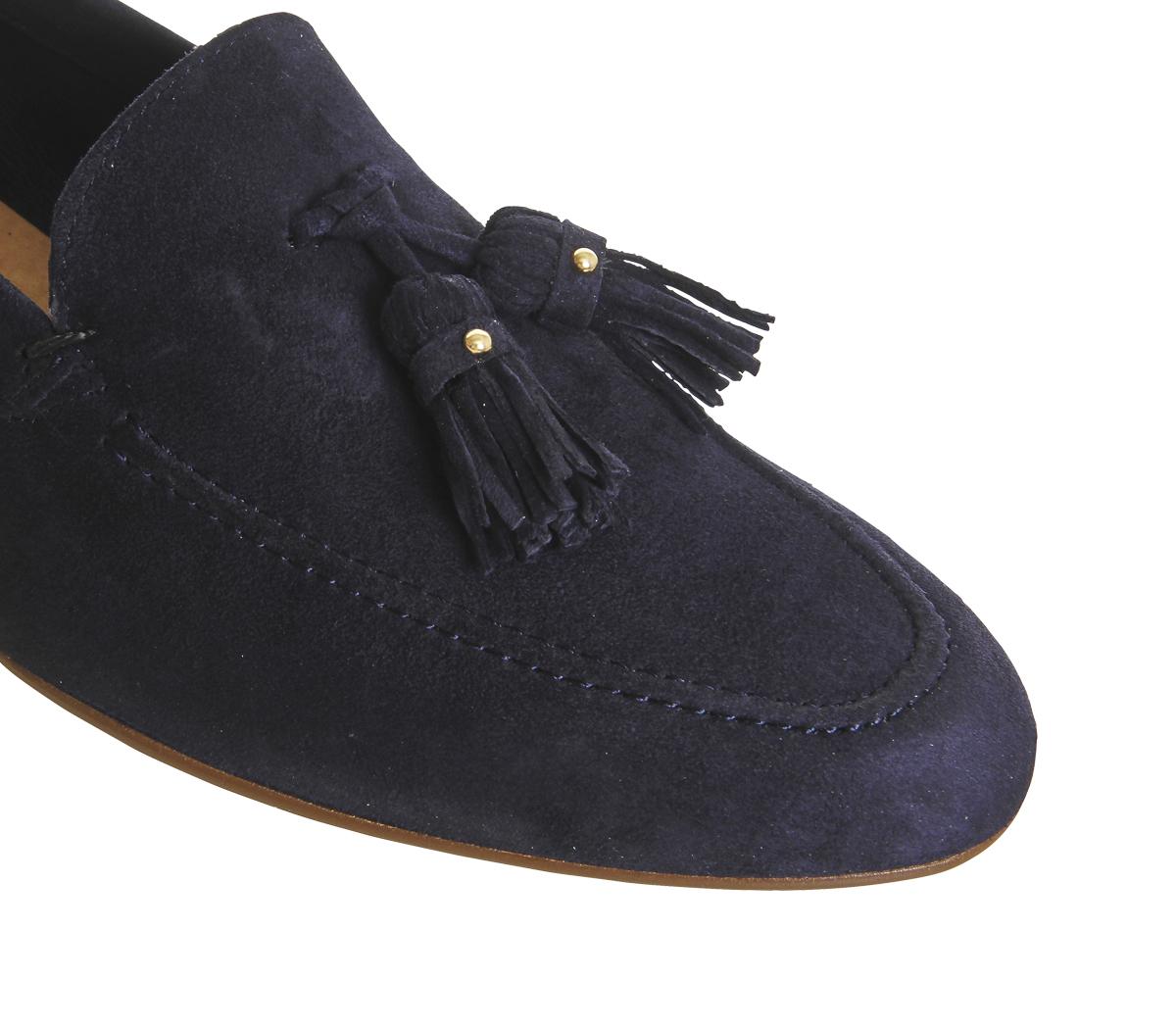 OFFICERetro Tassel LoaferNavy Suede