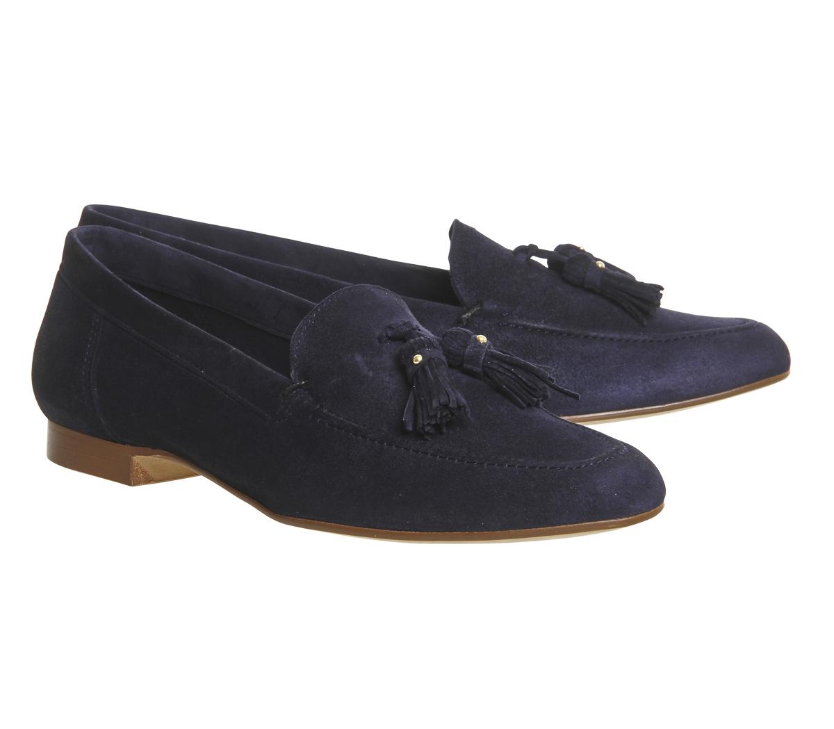 OFFICERetro Tassel LoaferNavy Suede