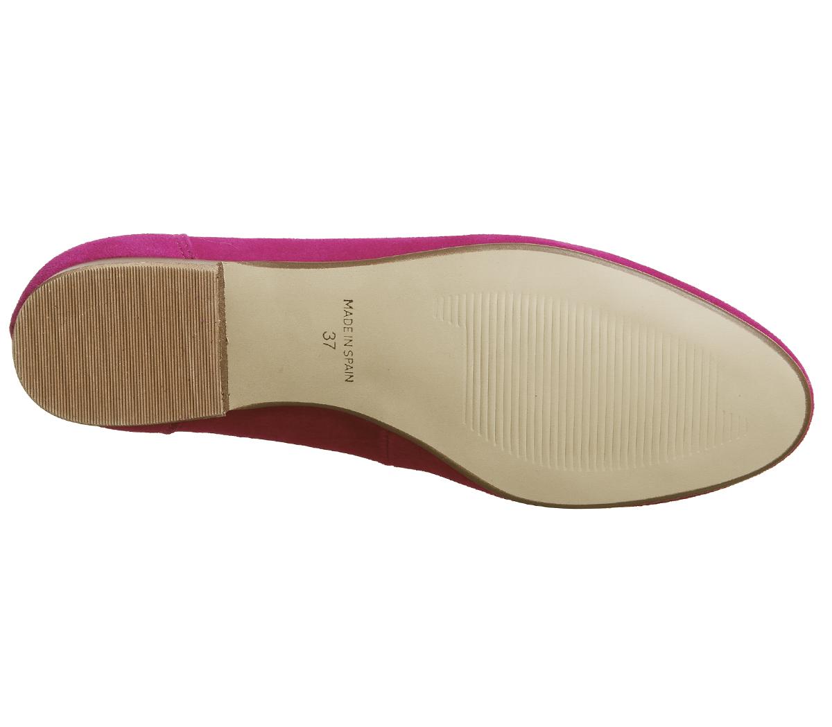 OFFICERetro Tassel LoafersBright Pink Suede