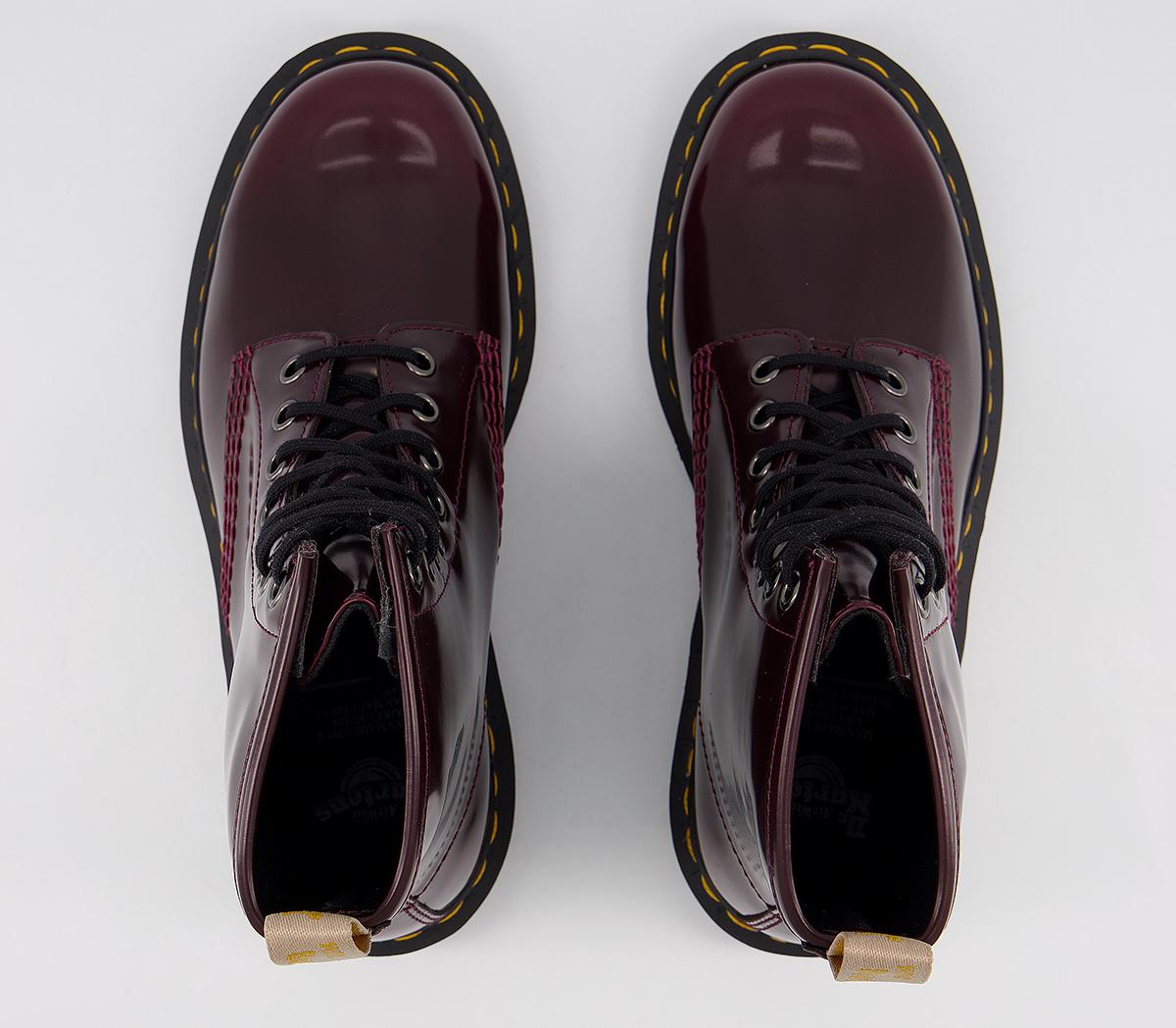 Dr. Martens Vegan 1460 8 Eye Boots Dr. Martens Vegan 1460 8 Eye Boots Cherry Red