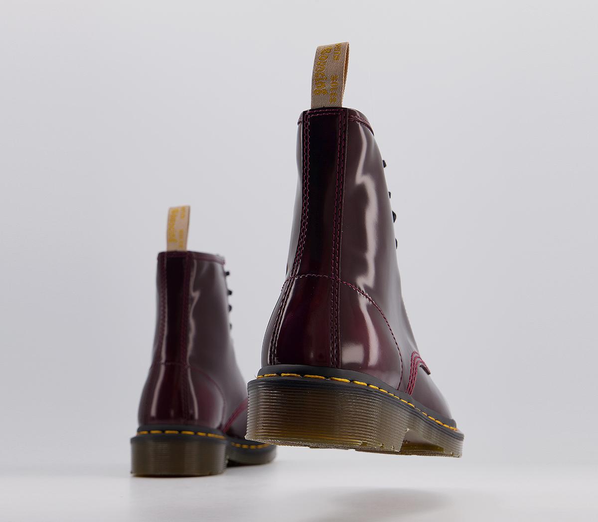 Dr. Martens Vegan 1460 8 Eye Boots Dr. Martens Vegan 1460 8 Eye Boots Cherry Red