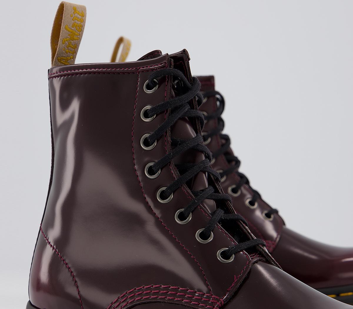 Dr. Martens Vegan 1460 8 Eye Boots Dr. Martens Vegan 1460 8 Eye Boots Cherry Red