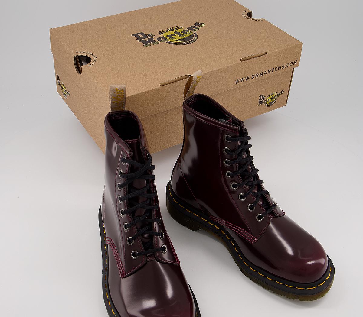 Dr. Martens Vegan 1460 8 Eye Boots Dr. Martens Vegan 1460 8 Eye Boots Cherry Red