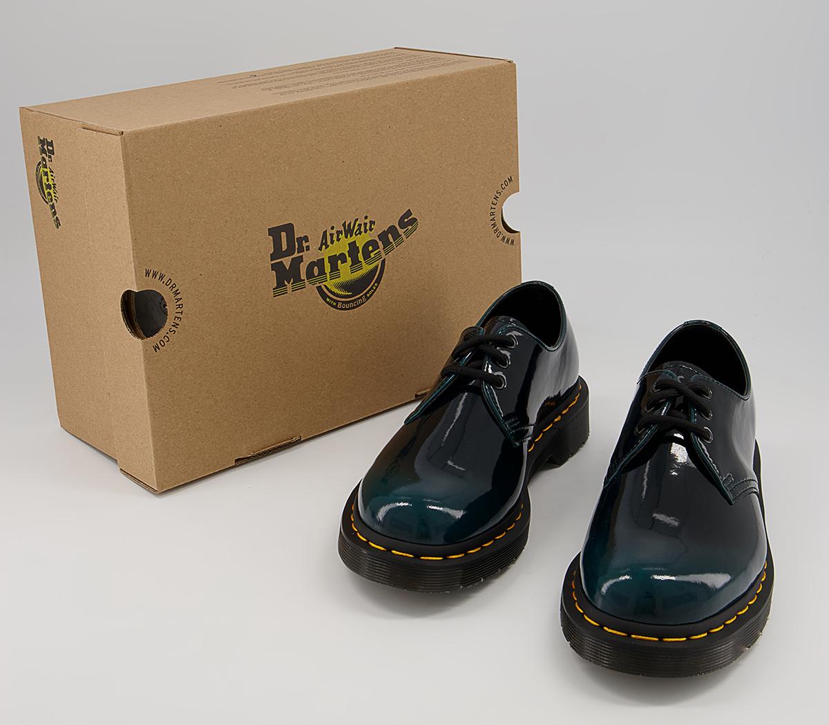 Dr. MartensVegan 1461 3 Eye ShoesDms Green Gloss