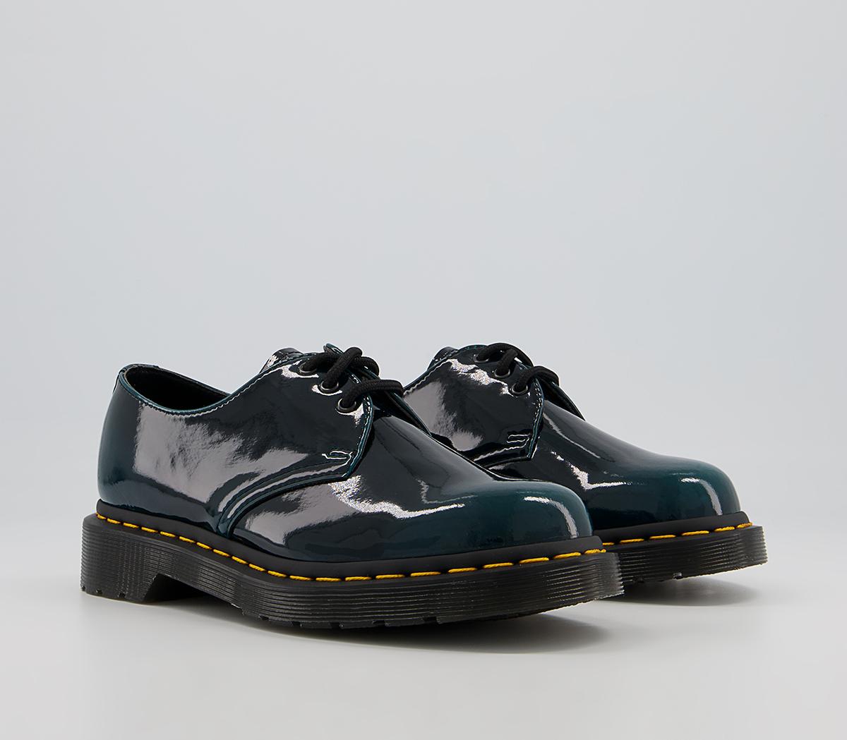 Dr. MartensVegan 1461 3 Eye ShoesDms Green Gloss
