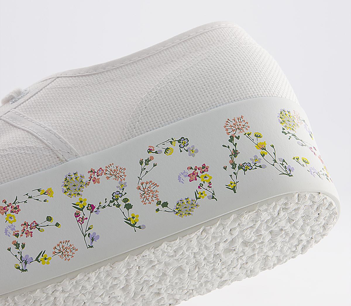 Superga 2790 Trainers Superga 2790 Trainers Flower Bloom Lettering White Flowers