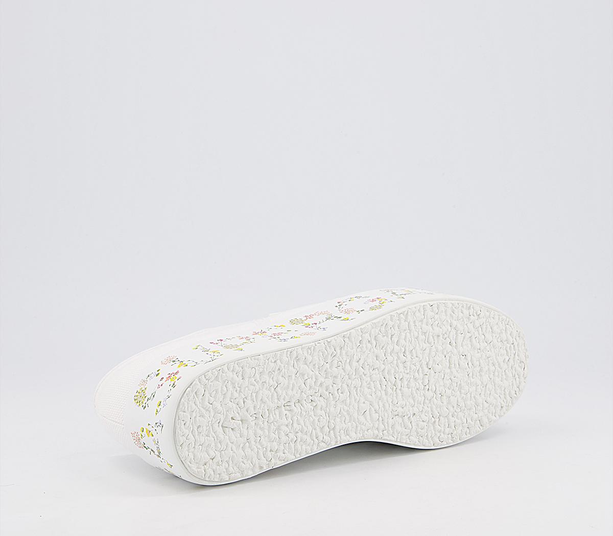Superga 2790 Trainers Superga 2790 Trainers Flower Bloom Lettering White Flowers