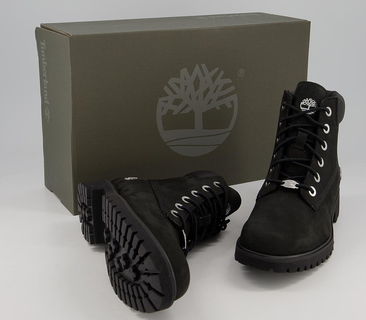 slim premium 6 inch boots black rose gold