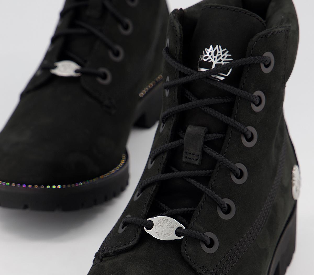 slim premium 6 inch boots black rose gold