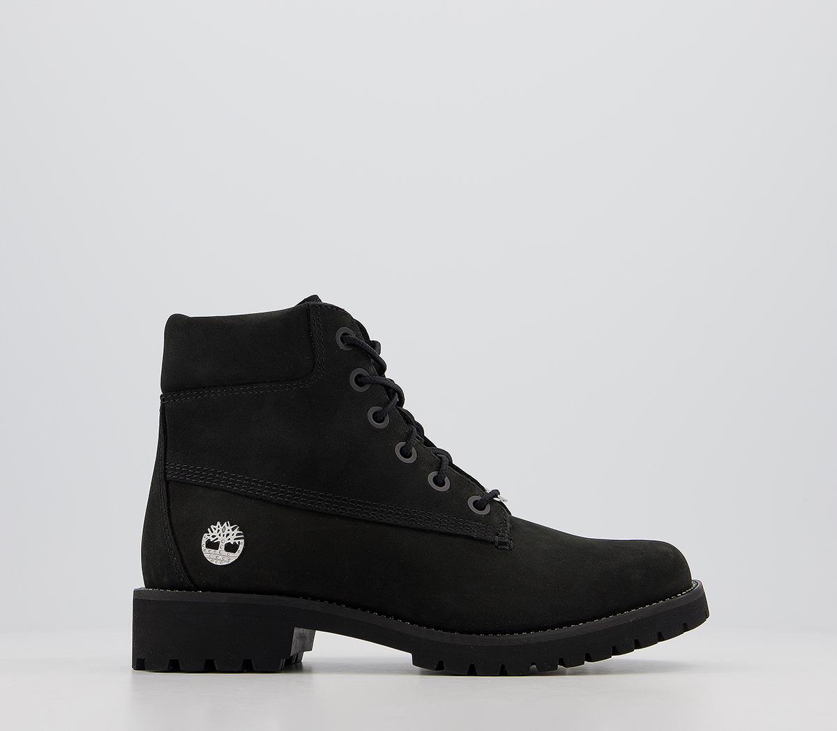 slim premium 6 inch boots black rose gold