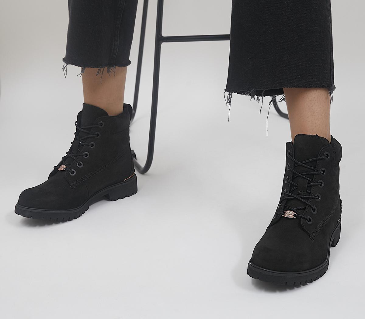 Inmundicia Deformar Abolido Timberland Slim Premium 6 Inch Boots Black Metallic Heel - Women's Ankle  Boots
