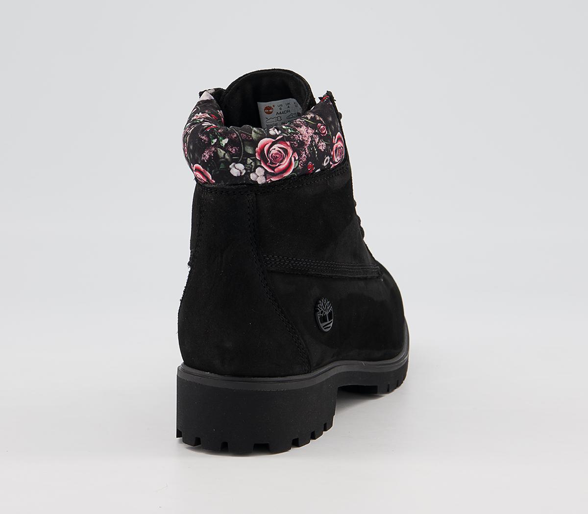 Timberland Slim Premium 6 Inch Boots Timberland Slim Premium 6 Inch Boots Black Floral Collar