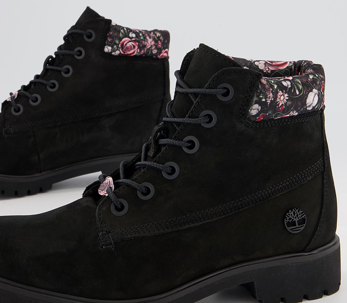 Timberland Slim Premium 6 Inch Boots Timberland Slim Premium 6 Inch Boots Black Floral Collar