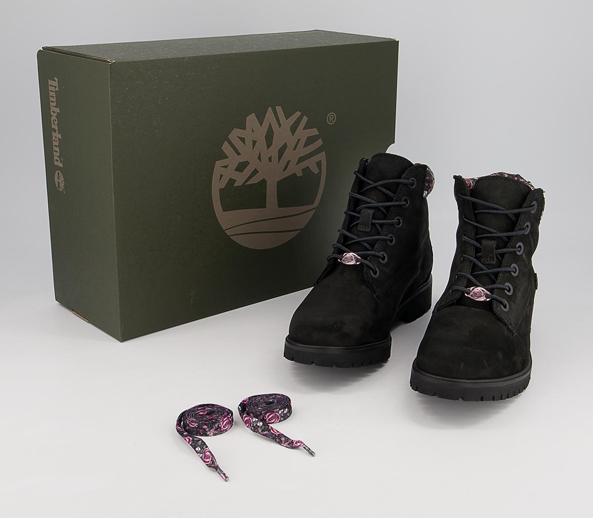 Timberland Slim Premium 6 Inch Boots Timberland Slim Premium 6 Inch Boots Black Floral Collar