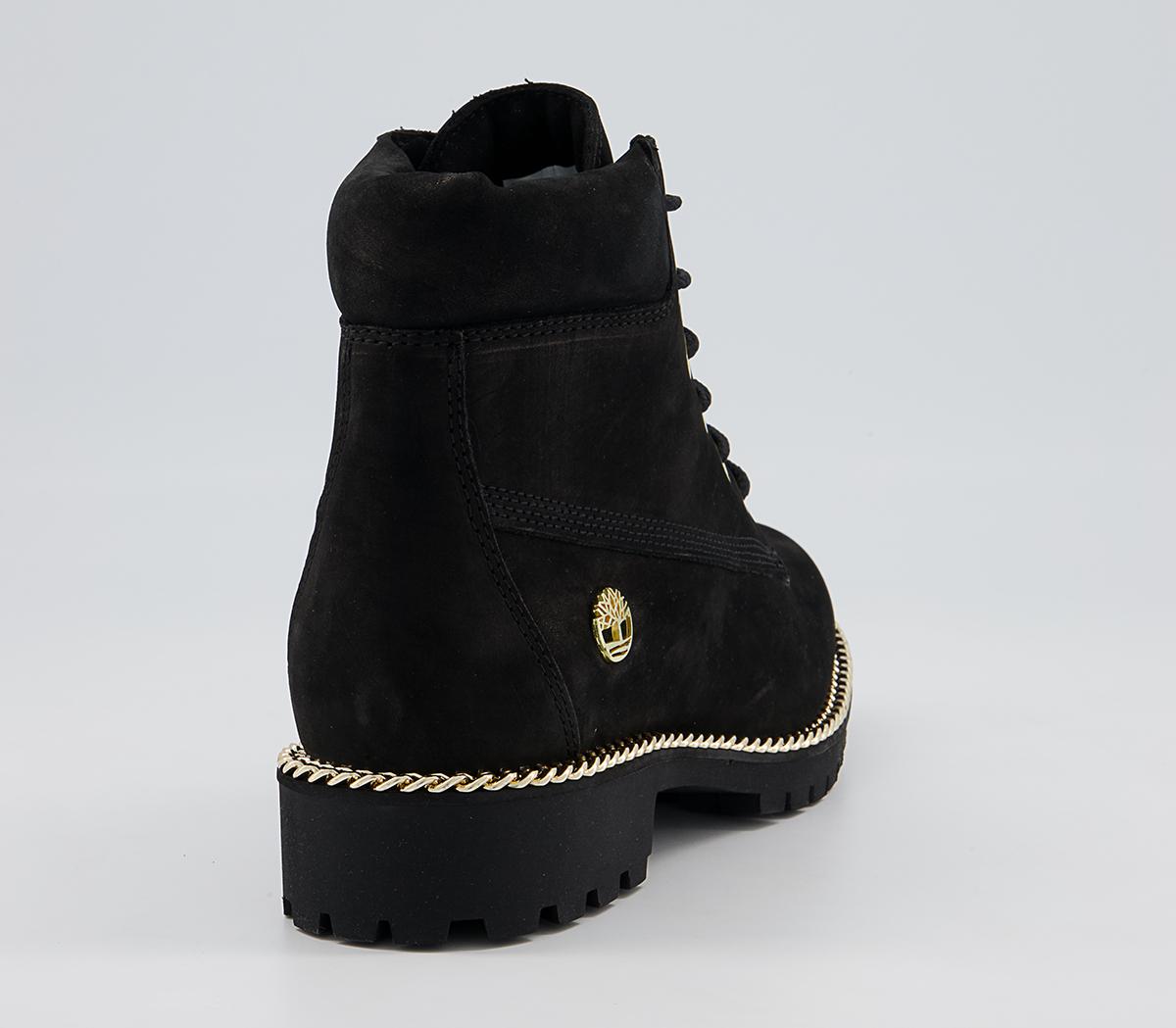 Timberland Slim Premium 6 Inch Boots Timberland Slim Premium 6 Inch Boots Black Gold Chunky Chain