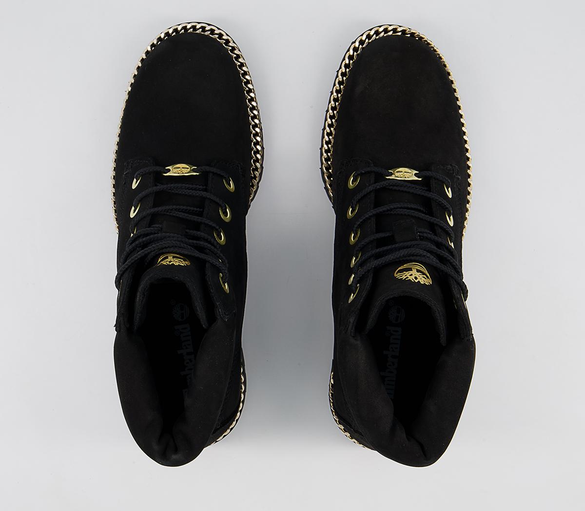 Timberland Slim Premium 6 Inch Boots Timberland Slim Premium 6 Inch Boots Black Gold Chunky Chain