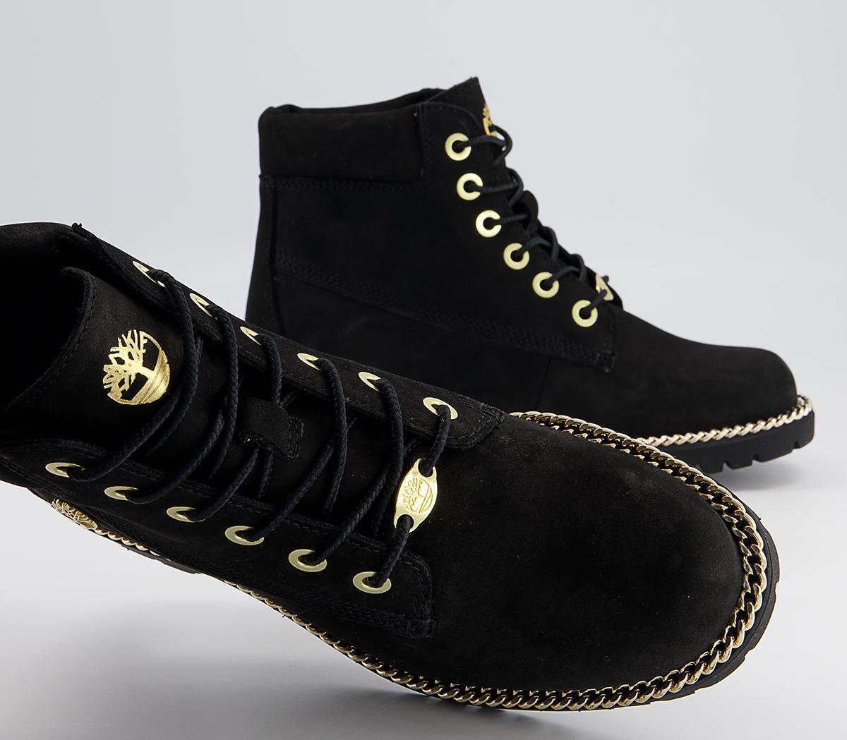 Timberland Slim Premium 6 Inch Boots Timberland Slim Premium 6 Inch Boots Black Gold Chunky Chain