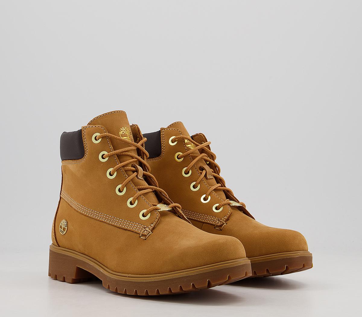 Timberland Slim Premium 6 Inch Boots Wheat Nubuck - Hers Exclusives