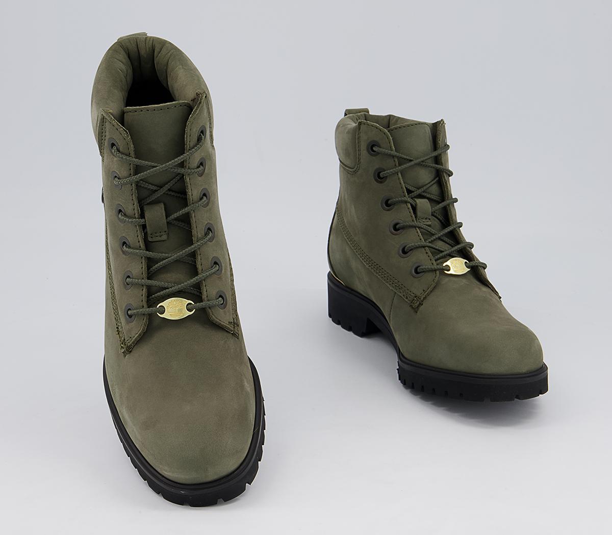 Timberland Slim Premium 6 Inch Boots Timberland Slim Premium 6 Inch Boots Dark Green Metallic Heel