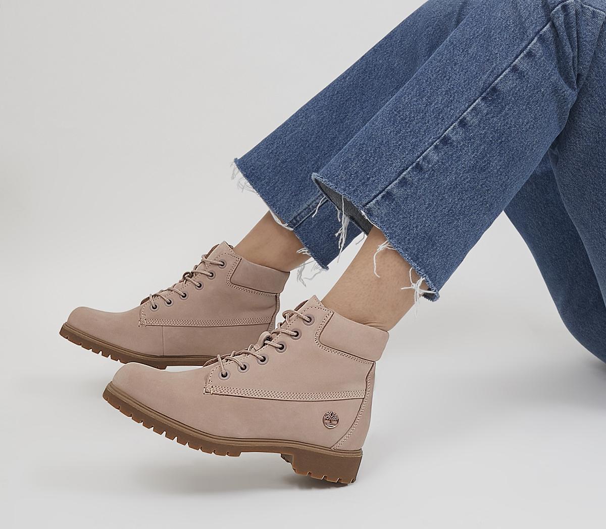 Arturo hipótesis Clan Timberland Slim Premium 6 Inch Boots Soft Pink - Women's Ankle Boots