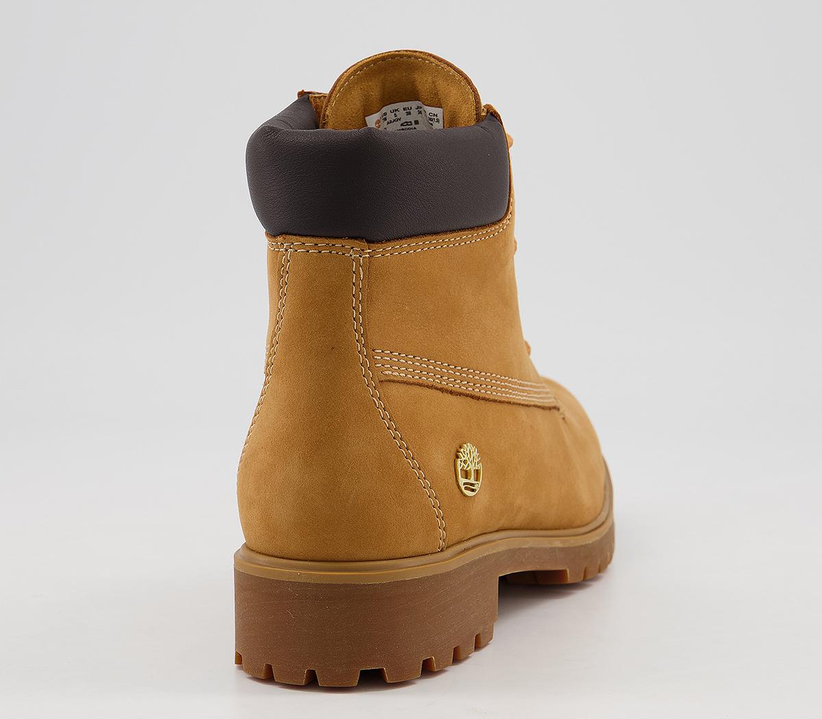 timberland slim premium 6 inch boots wheat nubuck