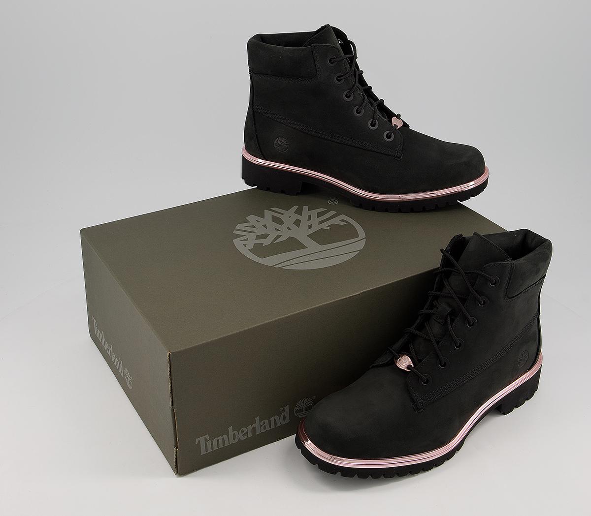 TimberlandSlim Premium 6 Inch BootsBlack New Rose Gold 