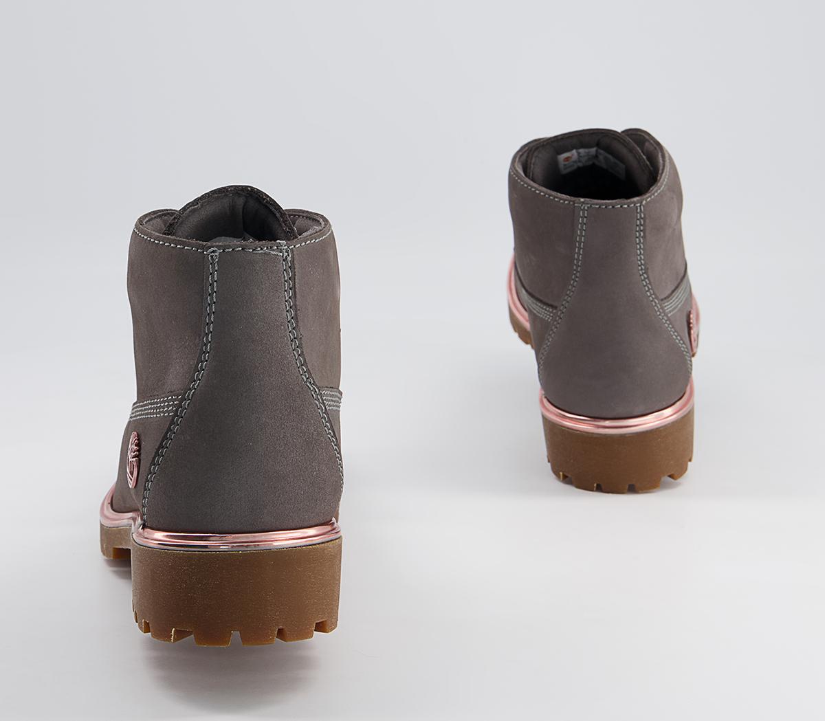 Timberland Slim Nellie Chukka Boots Timberland Slim Nellie Chukka Boots Dark Grey Nubuck Metallic Rand