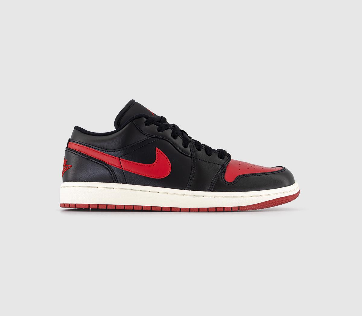 Air 1 Low Trainers Black Gym Red Sail