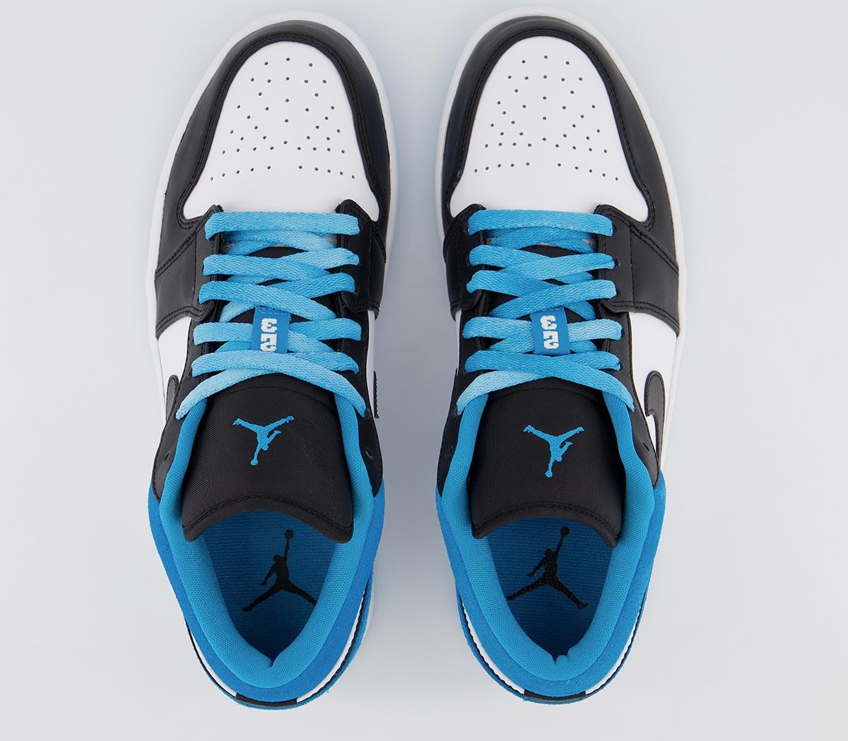 JordanAir Jordan 1 LowBlack Laser Blue White