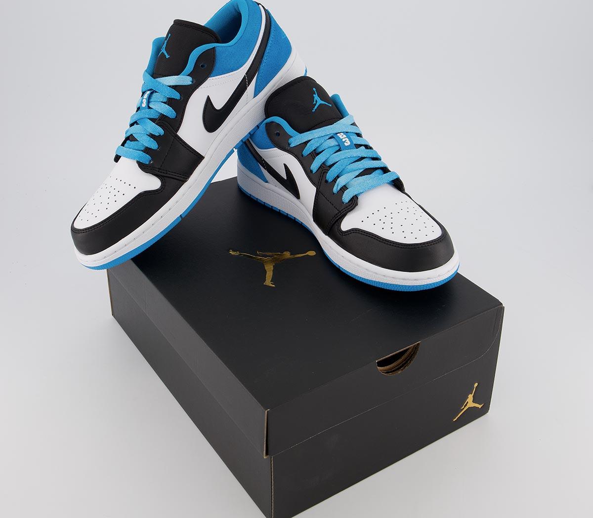 JordanAir Jordan 1 LowBlack Laser Blue White