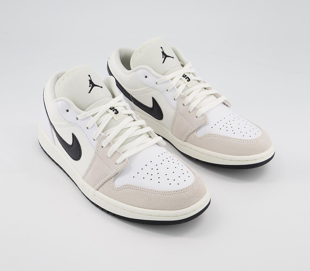 air jordan 1 low white sail black